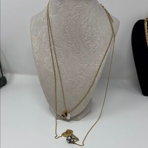 JCrew Elegant Gold tone Necklace with Multicolor Pendant